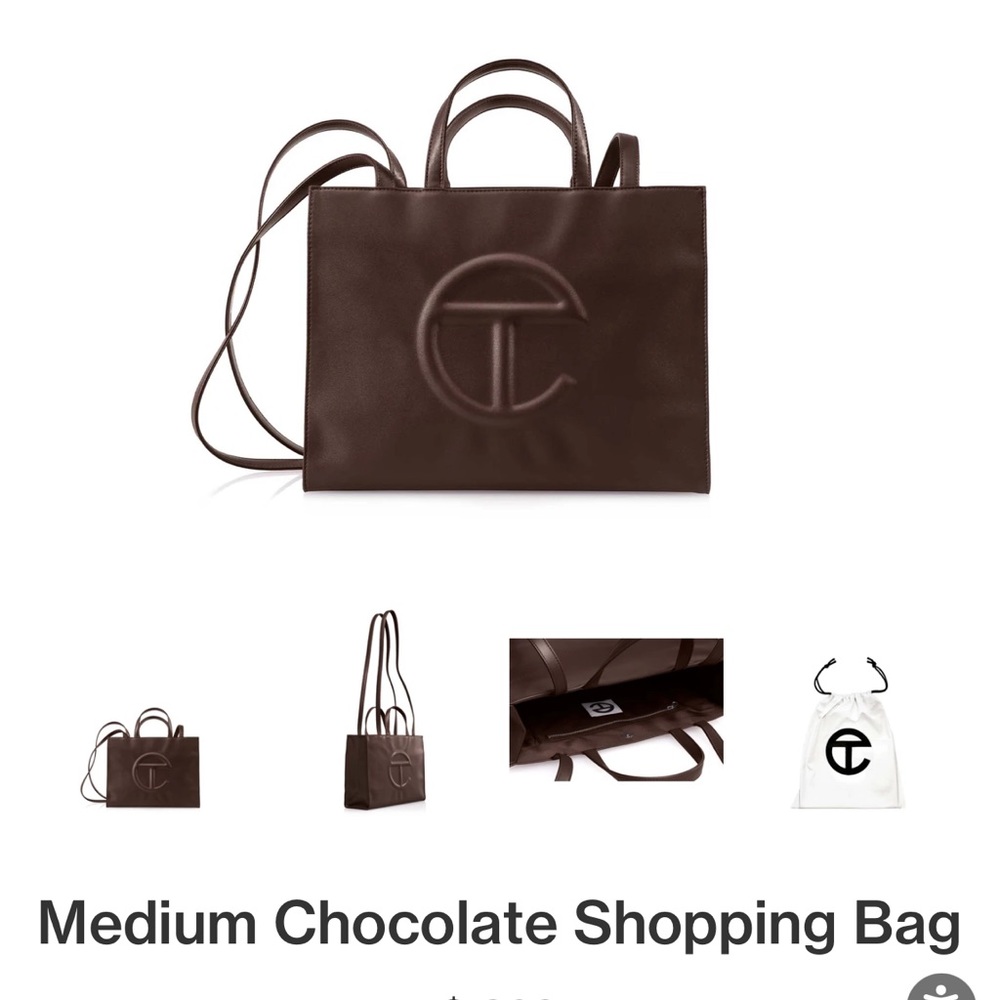 Telfar bag Brown.